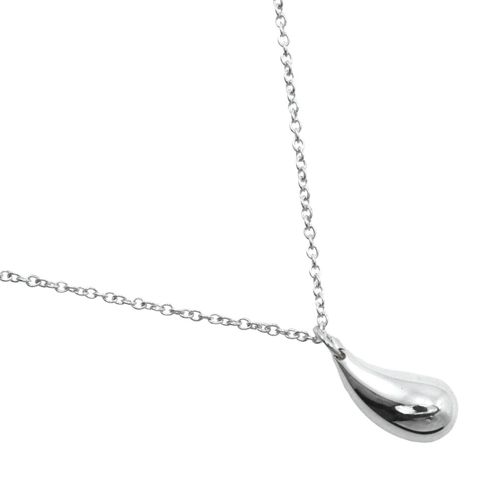 Tiffany Co Teardrop Necklace Elsa Peretti Sterling Silver